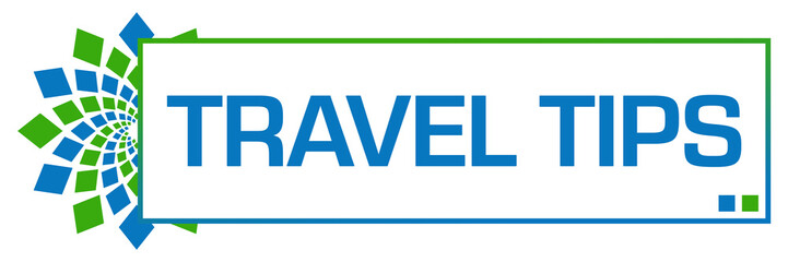 Travel Tips Green Blue Circular Bar 