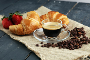 Coffee and croissants, Cafe, Coffee Bean