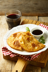 Fried meat pies or Chebureki