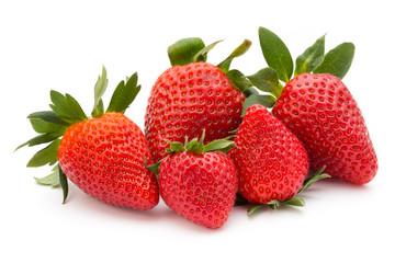 Strawberry isolated on white background. Fresh berry.