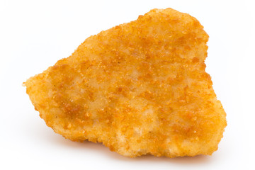 Nugget chiken on the white background.