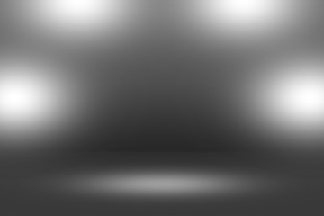 Product Showscase Spotlight on Black Background - Clear Infinite Horizon Dark Floor - Room Stage for Modern Clean Minimalist Scene Design, Wide-Screen in High Resolution