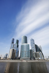 Obraz premium Moscow City skyscrapers. Business center landscape