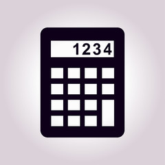 Calculator icon. Calculate the cost price. Flat design style. 