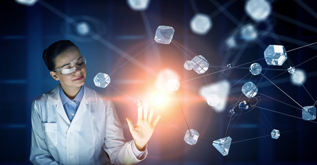 Wireless interaction and connection. Mixed media