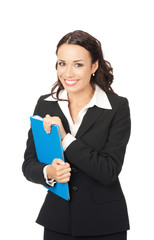 Businesswoman with folder