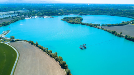 Luftbild Rheinebene, Rheinland-Pfalz