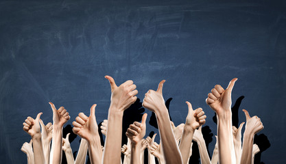 Hands showing gestures