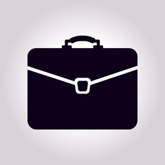 Briefcase icon, vector illustration. Flat design style. 