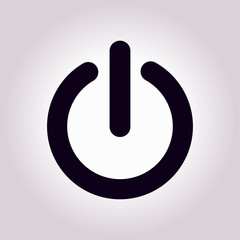 Power sign icon. 
Power button. Close application. Flat design style.  
