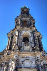 Fototapeta na wymiar Die Hofkirche in Dresden Sachsen