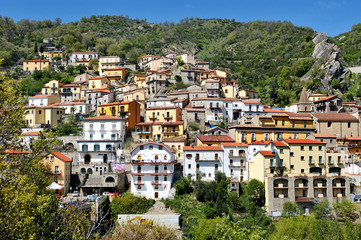Fototapeta na wymiar Castelmezzano, Basilicata, Italy - view of one of the most important italian villages