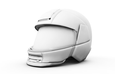 High resolution 3d render moto helmet.
