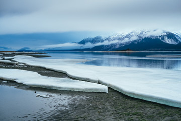 Giant Broken River Ice on Remote Alaska Shore #2