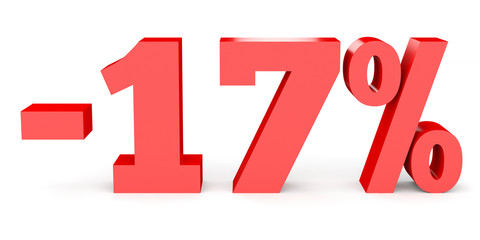 Minus seventeen percent. Discount 17 %.