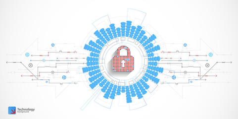 Dotted protection concept. Vector illustration
