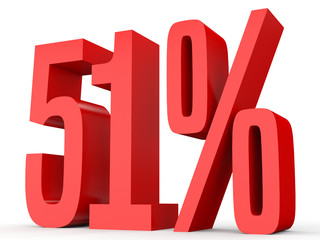 Fifty one percent off. Discount 51 %.