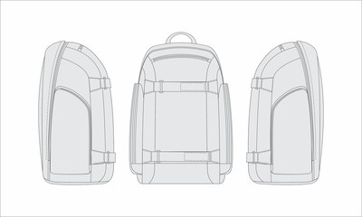 Fototapeta premium Vector for backpack development