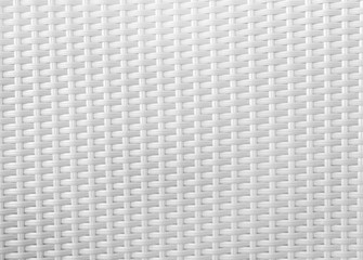 Close up White Backrest of Wicker Chair.