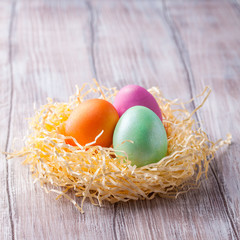 Easter, dyed eggs, willow