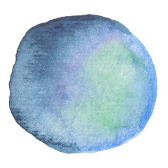 Watercolor circle texture.  Watercoluor circle elements for design.