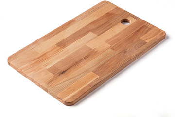 Isolated Wooden chopping board on a white background 