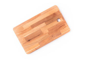 Isolated Wooden chopping board on a white background 