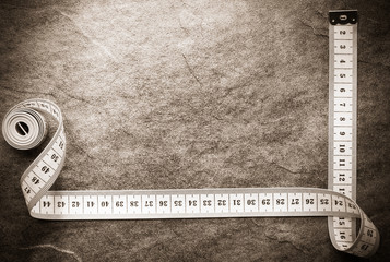measuring tape on table