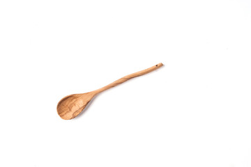 Wooden spoon isolated on a white background 