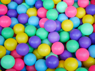 Fototapeta na wymiar Colored Plastic Balls Background