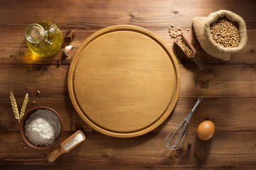 bakery products on wood