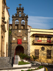 Obraz premium Kirche und Rathaus in der Altstadt La Orotava, Teneriffa,Kanaren,Spanien