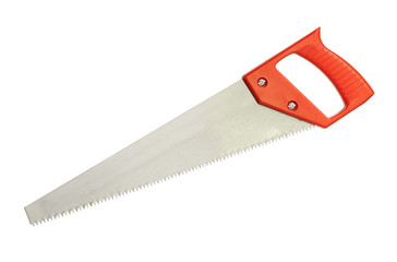 Hand saw isolated on white background