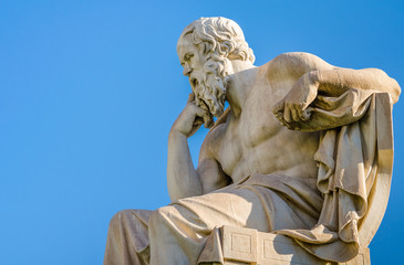 Marble statue of the Great ancient Greek philosopher Socrates