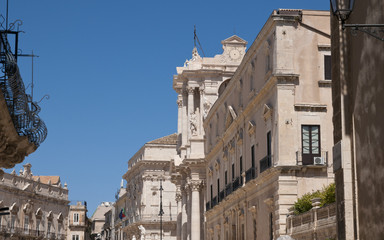 Fototapeta na wymiar Piazza Duomo, Syrakus, Sizilien, Italien