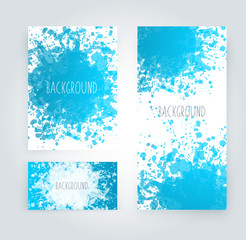 Vector abstract background with big splash and place for your text. Grunge Vector Illustration. Splatter template. Paint set for design use