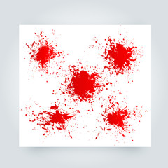 Vector abstract background with big splash and place for your text. Grunge Vector Illustration. Splatter template. Paint set for design use