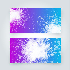 Fototapeta na wymiar Vector abstract background with big splash and place for your text. Grunge Vector Illustration. Splatter template. Paint set for design use