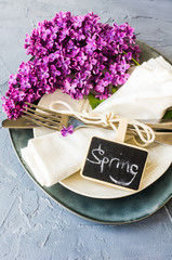 Spring concept with lilac flowers