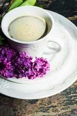 Spring concept with lilac flowers