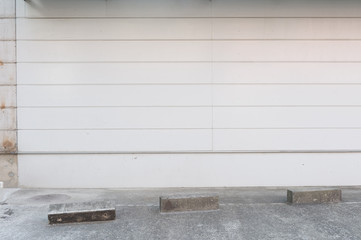 street wall background ,Industrial background, empty grunge urban street with warehouse brick wall