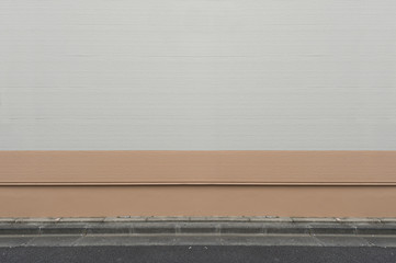 street wall background ,Industrial background, empty grunge urban street with warehouse brick wall