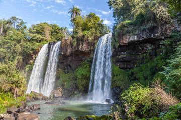 Fototapeta na wymiar Iguazu waterfalls in Brazil and Argentina 