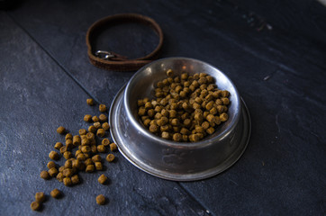 Pet’s food with collar