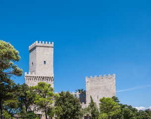 Fototapeta na wymiar Castle in Erice, province of Trapani in Sicily