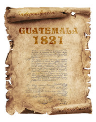 Acta de independecia de Guatemala.