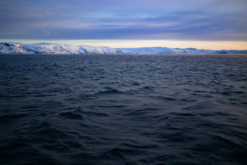 Barents Sea in Arctic Ocean. Kola Peninsula, Russia