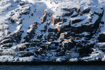 Barents Sea in Arctic Ocean. Kola Peninsula, Russia