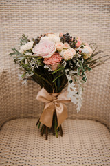 Beautiful bridal bouquet. Wedding floristry
