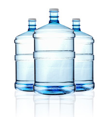 Big bottle of water isolated on a white background